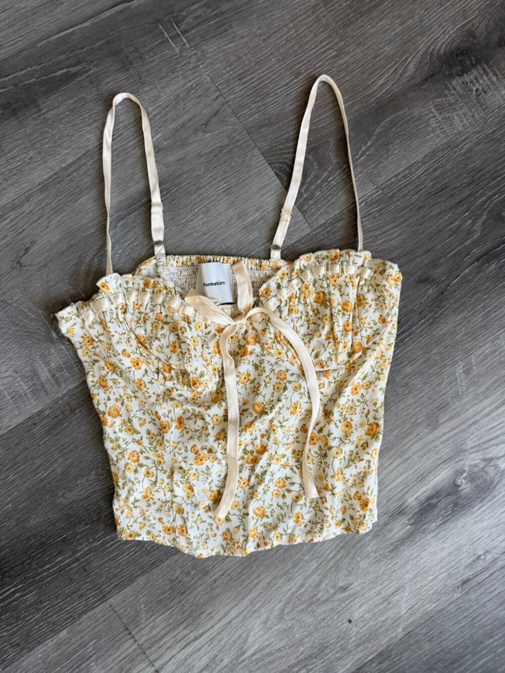 Reformation Floral Corset Cami Top | Size XS